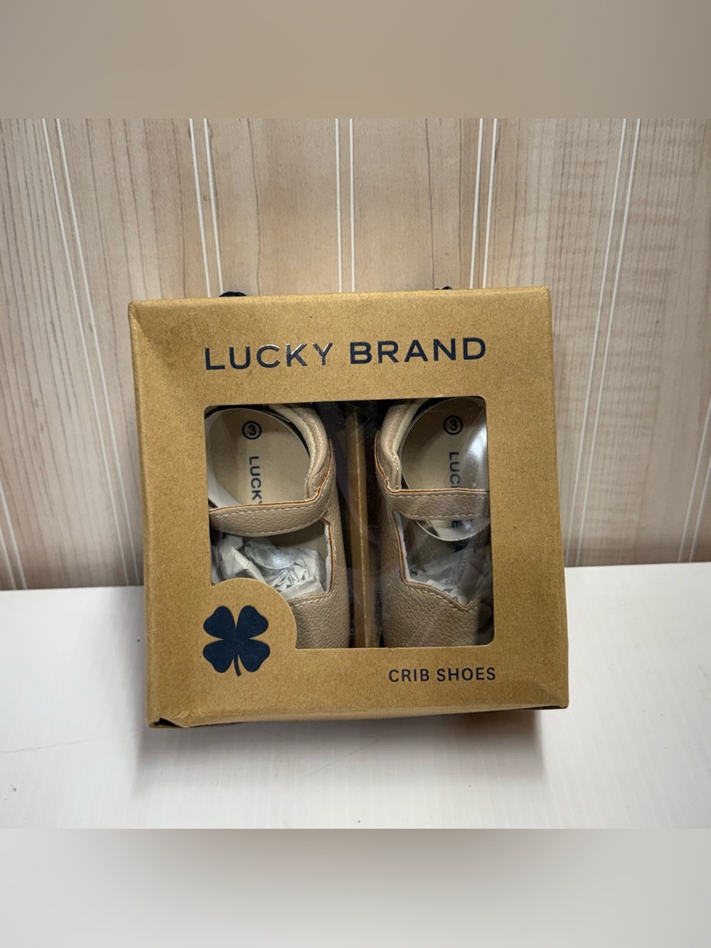 Lucky Brand Tan Baby Crib Shoes